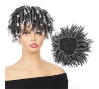 Parrucche per donne Estensioni dei capelli, tubo soffice, parrucca curva, spostamenti quotidiani naturali(Grijs)