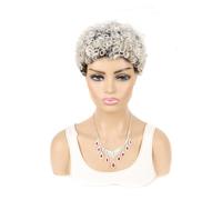 Parrucche per donne Women's Gradient Short Curly Hair Natural Fluffy Wig