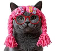 Parrucche Per Gatti E Occhiali Per Gatti Per Costumi Cosplay | Per Fotografia Copricapo Per E Cagnolini Feste Natale Scatti Fotografici Giochi Di Ruolo
