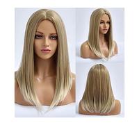 Parrucche per la Donna Parrucche sintetiche bionde giornaliere medie for donna Capelli lisci naturali resistenti al calore Parrucca colorata Cosplay in fibra femminile Costume/Parrucca quotidiana