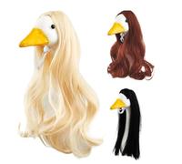 Parrucche per statue di animali da esterno | 3 pezzi ricci e lisci per statue di animali da portico - impermeabile per testa, costume per sculture per tutte le stagioni