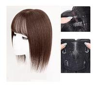 Parrucche Pezzo di parrucca Capelli veri for coprire i capelli grigi Pezzo di toppa sottile for capelli Capelli veri Soffici Aumenta il volume dei capelli Frangetta finta Parrucca da donna(Color:06-(1