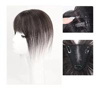 Parrucche Pezzo di parrucca Capelli veri for coprire i capelli grigi Pezzo di toppa sottile for capelli Capelli veri Soffici Aumenta il volume dei capelli Frangetta finta Parrucca da donna(Color:03-(9
