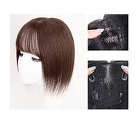 Parrucche Pezzo di parrucca Copri capelli veri Capelli bianchi Toppa sottile for capelli Pezzo di capelli Capelli veri Parrucca soffice Parrucca for ragazze Parrucca da donna(Color:06-(12-13)25CM-ches