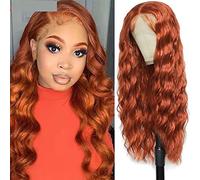 Parrucche pizzo ondulato Parrucca anteriore del merletto Parrucche sintetiche for le donne pizzo parrucca frontale Bionda Highlight Bundry Wig Cosplay Weart Weart Parrucche sintetiche naturali(360,LAC