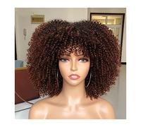 Parrucche pizzo ondulato Parrucca con frangia for donne nere cosplay bionda bionda sintetica parrucche rosse naturali africane Parrucche sintetiche naturali(02)