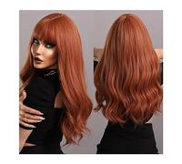 Parrucche Quotidiano Party Ombre Parrucca riccia bianca argentea con frangia Parrucche Lolita naturali sintetiche Parrucca for capelli ondulati lunghi for cosplay da donna Parrucca da donna(Color:MW03