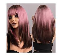 Parrucche Quotidiano Party Ombre Parrucca riccia bianca argentea con frangia Parrucche Lolita naturali sintetiche Parrucca for capelli ondulati lunghi for cosplay da donna Parrucca da donna(Color:MW90