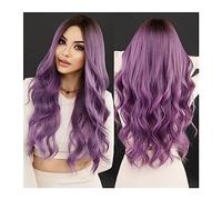 Parrucche Quotidiano Party Ombre Parrucca riccia bianca argentea con frangia Parrucche Lolita naturali sintetiche Parrucca for capelli ondulati lunghi for cosplay da donna Parrucca da donna(Color:MW90