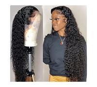 Parrucche realistiche Parrucche dei capelli umani con pizzo ricci anteriore 360 trasparente 16-34 "Parrucca onda profonda senza colla Baby Remy brasiliano Acconciatura delle donne(180% 360 pizzo