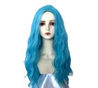 Parrucche ricce da 26 pollici for donna, parrucca sintetica con onde d'acqua e parrucca senza colla for l'uso quotidiano(Sky-blue)