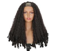 Parrucche Ricce E Crespe Da 24 Pollici Con Parte A U For Donne Nere, Parrucca Senza Colla Da Indossare E Indossare A 180° Con Riccioli Elastici Unici Alla Fine Extension per Capelli(Dark brown)