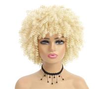 Parrucche Ricci Afro Crespi Capelli Corti Con Frangia Per Donne Nere Cosplay Africana Sintetica Ombre Glueless