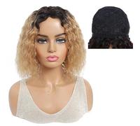 Parrucche Ricci Crespi Corti Bob Parrucche Naturali Brasiliane Dei Capelli Umani Per Le Donne Parrucca Piena Fatta A Macchina Della Parte Centrale Non Remy