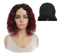Parrucche Ricci Crespi Corti Bob Parrucche Naturali Brasiliane Dei Capelli Umani Per Le Donne Parrucca Piena Fatta A Macchina Della Parte Centrale Non Remy