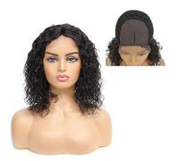 Parrucche Ricci Crespi Corti Bob Parrucche Naturali Brasiliane Dei Capelli Umani Per Le Donne Parrucca Piena Fatta A Macchina Della Parte Centrale Non Remy