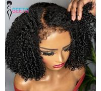 Parrucche ricci Geeta Parrucca Bob 13x4 Parrucca anteriore in pizzo riccio crespo Parrucca per capelli umani 100% Bob 4C Bordi Parrucca frontale Parrucca corta per capelli umani per le donne