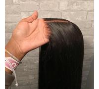 Parrucche senza colla capelli umani pre pizzicate parrucche anteriori in pizzo diritte da 18 pollici capelli umani for donne nere densità 180% HD frontale in pizzo 4x4 HD pizzo usura e vai parrucca se