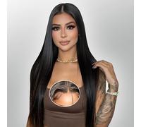 Parrucche senza colla per capelli umani pre pizzicate pre-tagliate 6x4 parrucche frontali in pizzo dritto capelli umani 30 pollici HD pizzo frontale parrucche per le donne densità 180% usura e go
