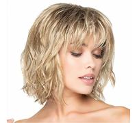 Parrucche sintetiche bionde e marroni per donne, ricce con frangia, parrucca corta da 3 a 12 pollici