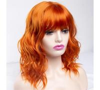 Parrucche Sintetiche Bionde Ricce Con Frangia Parrucca Nera Ondulata Bob Per Donne Parrucche Con Capelli Lunghi Fino Alle Spalle