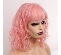 Parrucche Sintetiche Bionde Ricce Con Frangia Parrucca Nera Ondulata Bob Per Donne Parrucche Con Capelli Lunghi Fino Alle Spalle