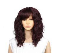 Parrucche Sintetiche Bionde Ricce Con Frangia Parrucca Nera Ondulata Bob Per Donne Parrucche Con Capelli Lunghi Fino Alle Spalle