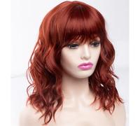 Parrucche Sintetiche Bionde Ricce Con Frangia Parrucca Nera Ondulata Bob Per Donne Parrucche Con Capelli Lunghi Fino Alle Spalle