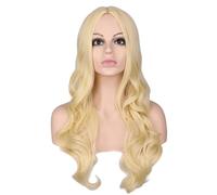 Parrucche sintetiche color oro vibrante per vestire parrucche sintetiche facili da spazzolare e lavare per rappresentazioni dei personaggi