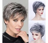 Parrucche sintetiche corte alla moda da donna, taglio biondo sfumato, parrucche per feste in costume per donna, parrucca riccia naturale soffice e ondulata-#31