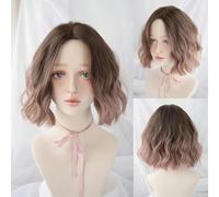 Parrucche sintetiche corte e lisce per le donne, con frangia, per cosplay, feste, resistenti al calore, capelli finti, Daily Date-D3095-3