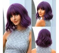 Parrucche sintetiche corte e ricce bionde con frangia, parrucche da cosplay Lolita dorate platino per donne, feste quotidiane, cosplay, resistenti al calore-WL1006-3