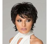 Parrucche sintetiche corte nere Pixie Cut per donne-nero-10 pollici