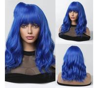 Parrucche sintetiche corte ondulate color e rame con frangia, per cosplay, stile Lolita, per donne, afro, naturali, resistenti al calore, WL1006-4