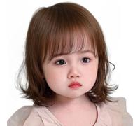 Parrucche Sintetiche Corte Per Bambini Con Frangia Riccia Linee Sottili Naturali Traspiranti Per Feste In Costume Cosplay Parrucche Sintetiche Dall'aspetto Naturale