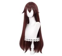 Parrucche sintetiche Cosplay Costume Wig, Parrucca lunga sintetica marrone for cosplay di Halloween Party