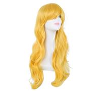 Parrucche sintetiche Cosplay Costume Wig, Parrucca sintetica resistente al calore, lunga e ondulata, blu, for donne, costume, carnevale, maschera, Halloween, festa, salone(Yellow)