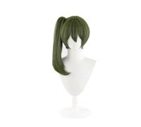 Parrucche sintetiche Cosplay Costume Wig, Parrucche Cosplay 50cm Lisce Donne Verdi Coda di Cavallo Capelli Parrucche Resistenti al Calore