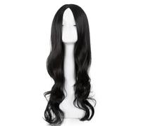 Parrucche sintetiche Cosplay Costume Wig, Riga centrale Capelli biondi da donna Costume Carnevale Halloween Party SalonHairpiece Parrucca alla moda, capelli lunghi ricci con riga media color lino(Natu