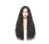Parrucche sintetiche del merletto Ombre Lunga Onda Naturale Parte Centrale Parrucca Dei Capelli Per Le Donne Bianche