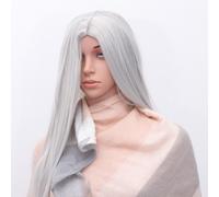 Parrucche sintetiche diritte lunghe di modo Parrucca anteriore d'argento