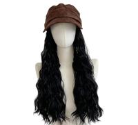 Parrucche sintetiche effetto riccio acqua berretto da baseball per le donne styling rapido dei capelli appassionati di equitazione Dressingup Hairpiece sintetico