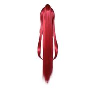 Parrucche sintetiche for capelli 1pc coda di cavallo lunga parrucca nera viola rossa grigia fibra ad alta temperatura for cosplay