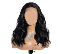 Parrucche sintetiche frontali in pizzo for donne, 20 pollici, caschetto corto, ricci, ondulati naturali, parrucca ombré bionda marrone bianca for cosplay(1B)