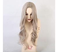 Parrucche sintetiche GHK Lunghe parrucche ondulate naturali Parrucche oro chiaro Parte centrale parrucche da donna Uso e Cosplay Parrucche resistenti al calore