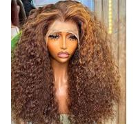 Parrucche Sintetiche Lunghe E Ricce Con Pizzo Frontale Riccia Pre Pizzicate E Senza Colla Per Donne 13X4 Hd Frontal 34in#180