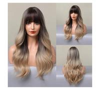 Parrucche Sintetiche Lunghe For Le Donne Naturali Ondulate Con Frangia Cosplay Fibra Resistente Al Calore Facile Da Indossare(LC040-1)