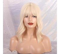 Parrucche sintetiche lunghe GHK con frangia Parrucche miste bionde marrone onda naturale per donne bianche Parrucche Cosplay Parrucche resistenti al calore lc210-2