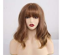 Parrucche sintetiche lunghe GJBXP con frangia Parrucche miste bionde marrone onda naturale per donne bianche Parrucche Cosplay Parrucche resistenti al calore Lc220