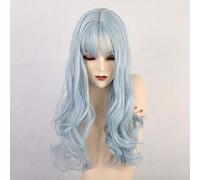 Parrucche sintetiche lunghe GJBXP con frangia Parrucche miste bionde marrone onda naturale per donne bianche Parrucche Cosplay Parrucche resistenti al calore Lc198-1